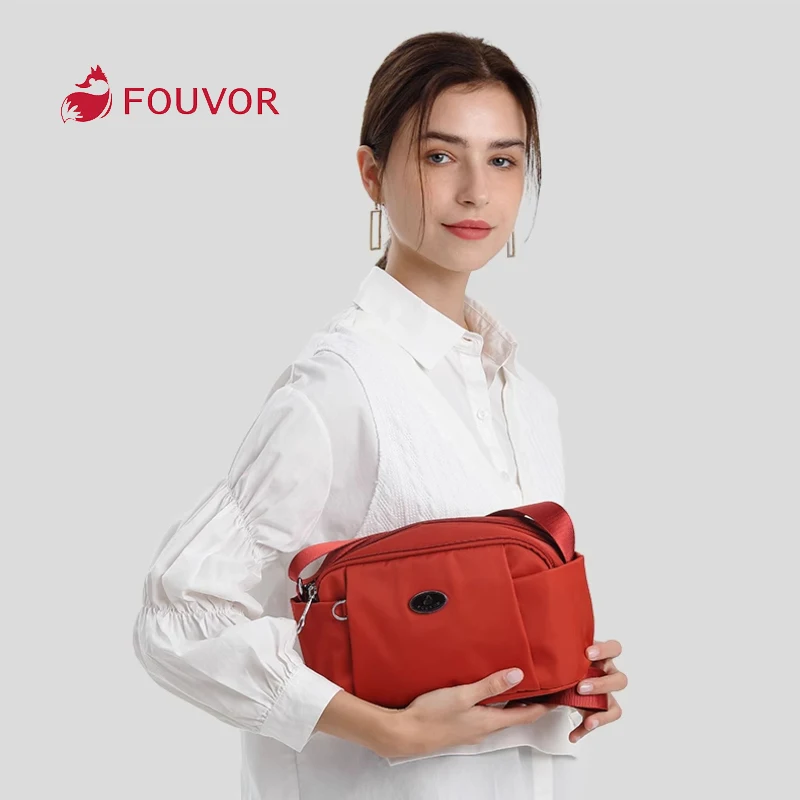

Сумка через плечо Fouvor, повседневная нейлоновая устойчивая к царапинам водонепроницаемая женская маленькая сумка-мессенджер, сумка через плечо с регулируемым ремешком 2786-23
