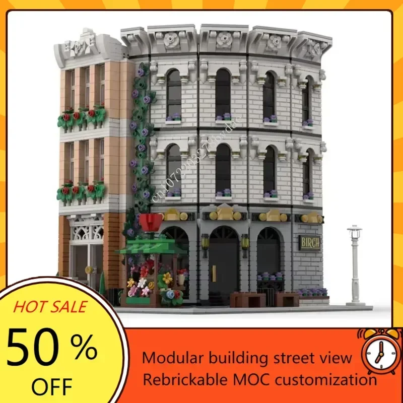 2781PCS Birch Bank Custom MOC Creative street view Architecture DIY Technology Education Assembly Puzzle birthday Xmas Toys Gift
