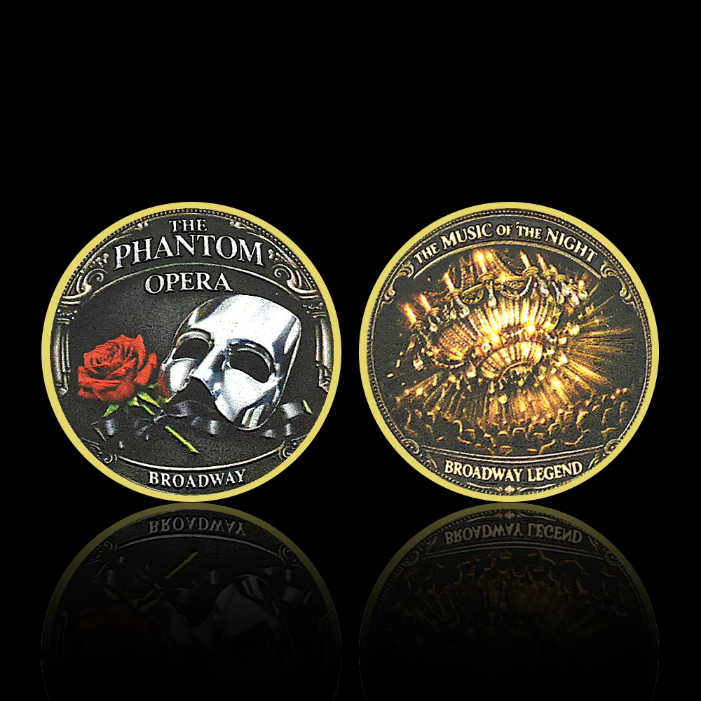 Broadway Legend Phantom of the Opera Coin, The Music of the Night Collectible Souvenir, Perfect Gift for Theatre Lovers replica