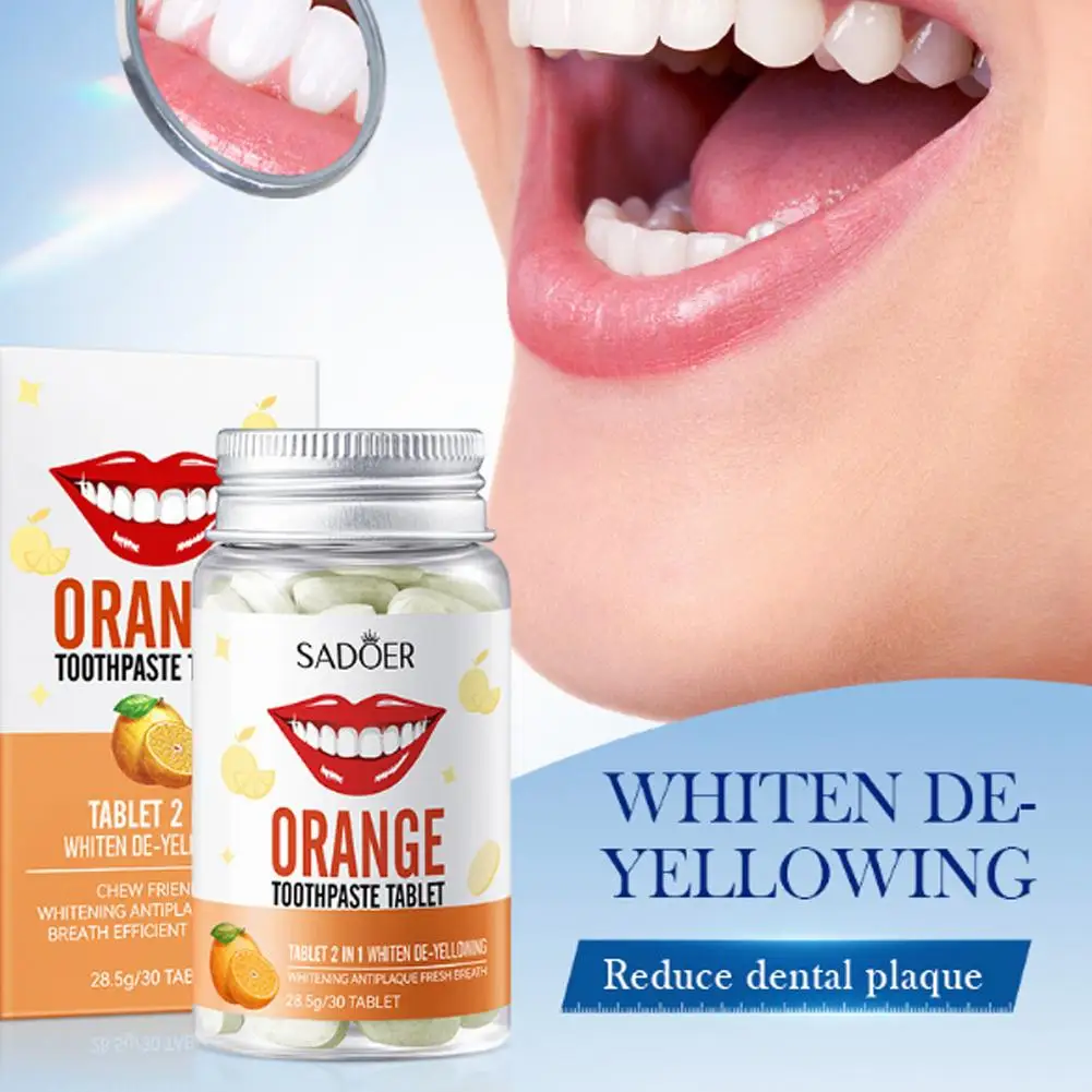 Flavor Solid Toothpaste Tablets Healthier Teeth Gums Teeth Whitening Remove Smoke Stains Fresher Breath Oral Care