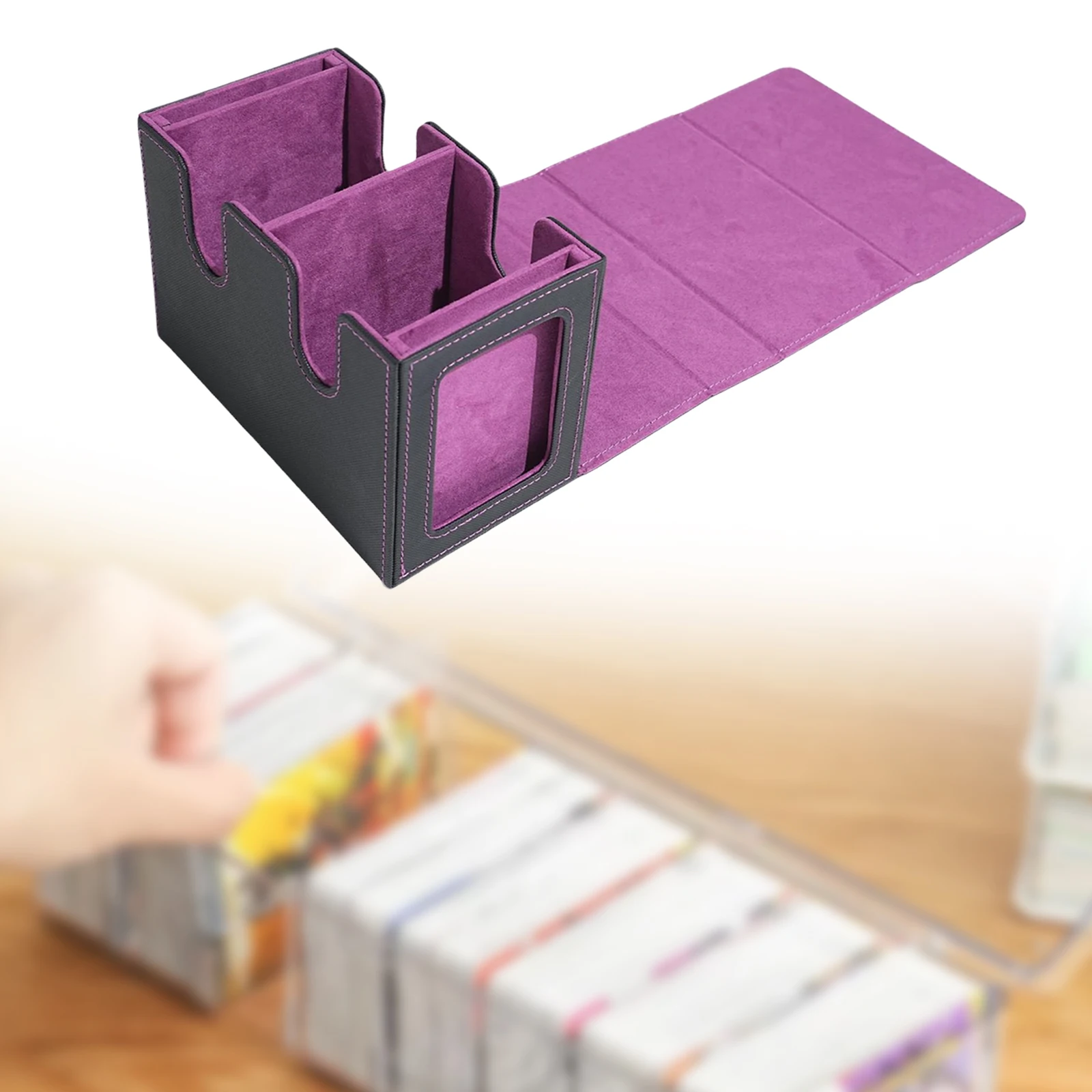 

﻿ Чехол для колоды карт из искусственной кожи, коробка для колоды для коллекционных карточек для TCG, бейсбольная карта, коллекционная карточка, игрушка, игровая карточка