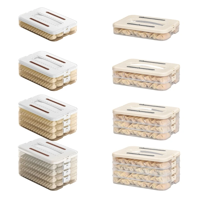 Modular Refrigerator Storage Containers For Dumplings Leakproof Kitchen Accessories 0XXB