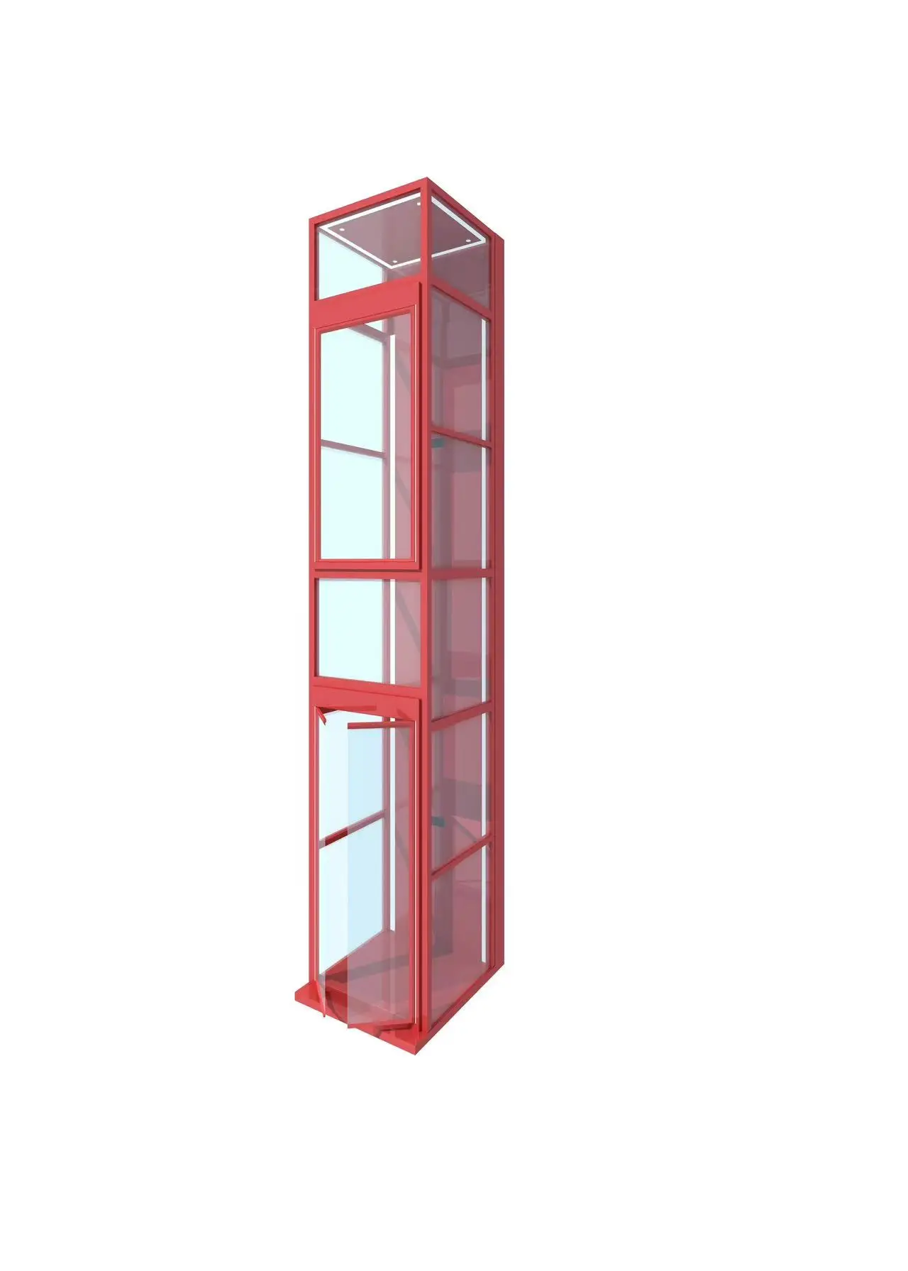 Modern Villa & Apartment Elevator Circular Shaft Frame Steel Construction For Hotels