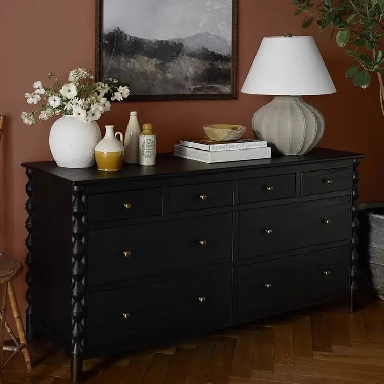 

French retro dining side storage bedroom storage cabinet living room entrance