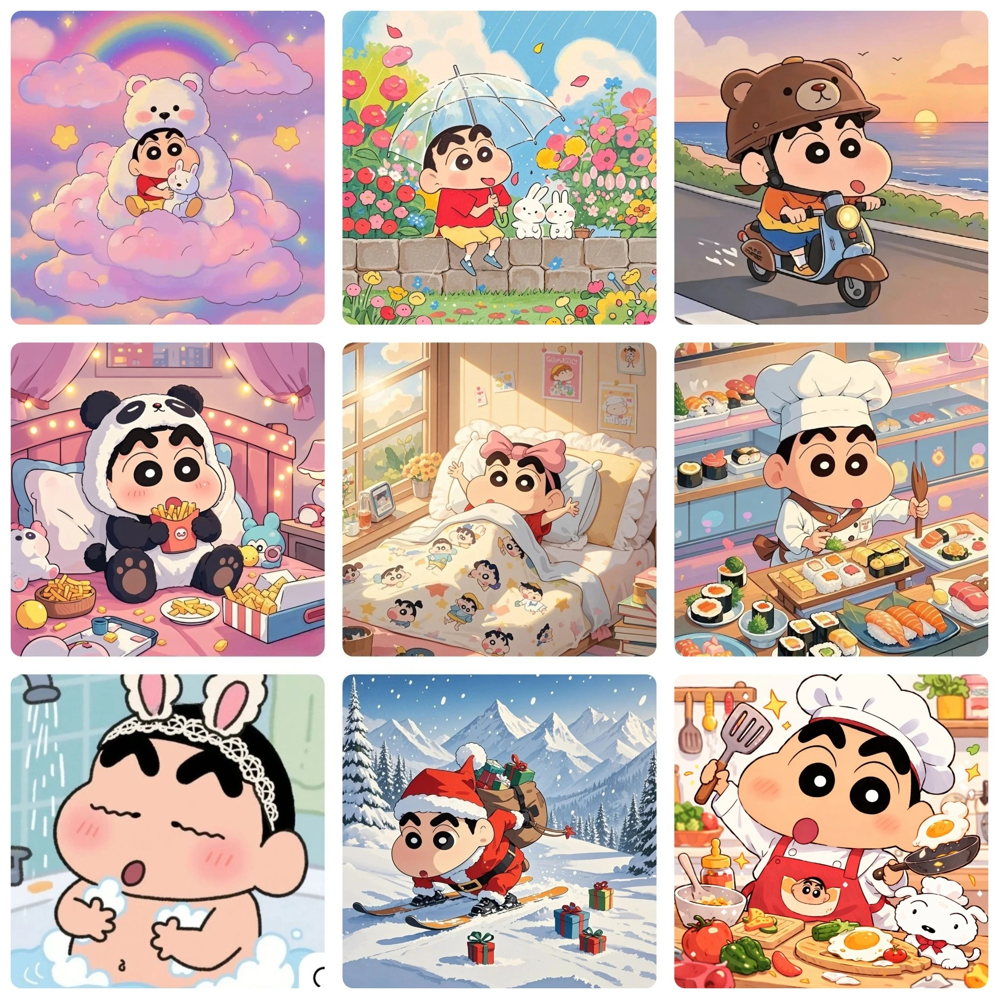 5D DIY Diamond Painting, Cute Anime Crayon Shin‑chan Fun Daily And Fantasy Picture, Relaxing DIY Craft, Holiday & Birthday Gift
