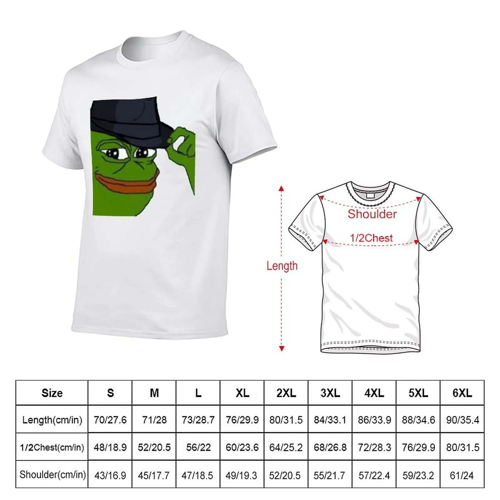 pepe fedora T-Shirt Work Utility Casual Tee Shirt