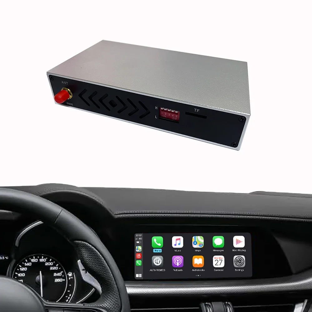 Wireless CarPlay Android Auto Mirror Link Radio Plug-and-Play for Apple Alfa Romeo Stelvio Giulia/Giulietta with Radar Detector