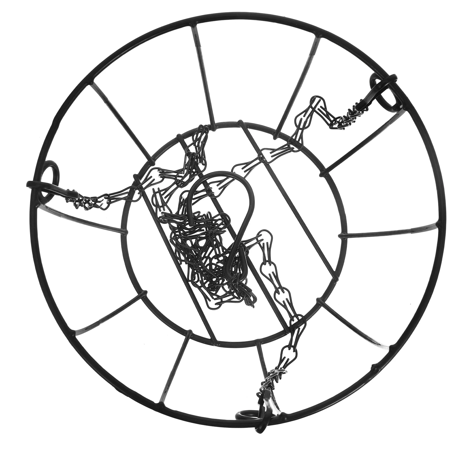 1 قطعة سلة زراعة معلقة الحديد حامل نبات سلك معدني مستدير لحديقة في الشرفة في الهواء الطلق استخدام داخلي نباتات العنكبوت العصارة #4