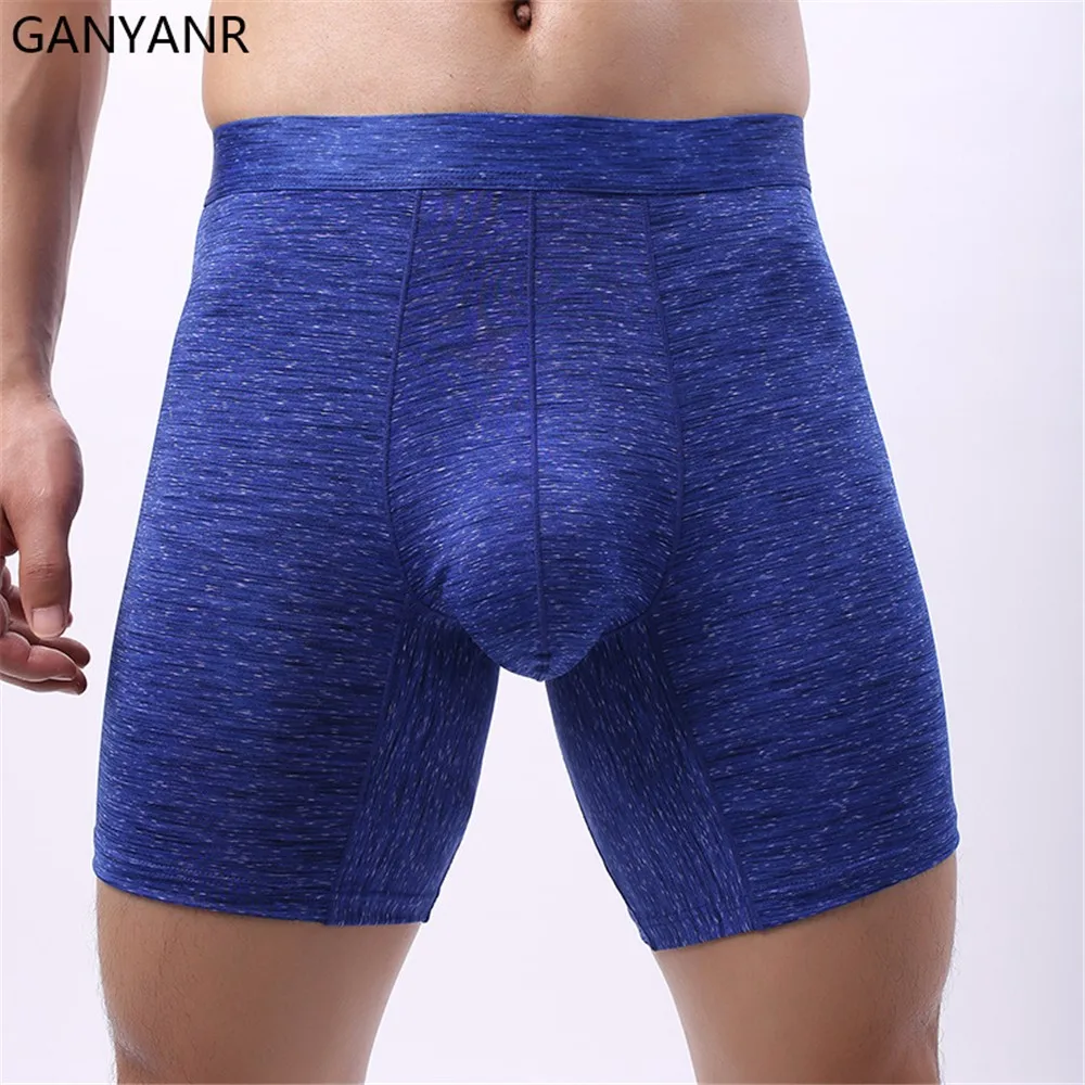 GANYANR Compression Shorts Running Tights Men Gym Leggings Sportswear Fitness Sport Basketball Sexy Yoga Tennis U convex Soccer