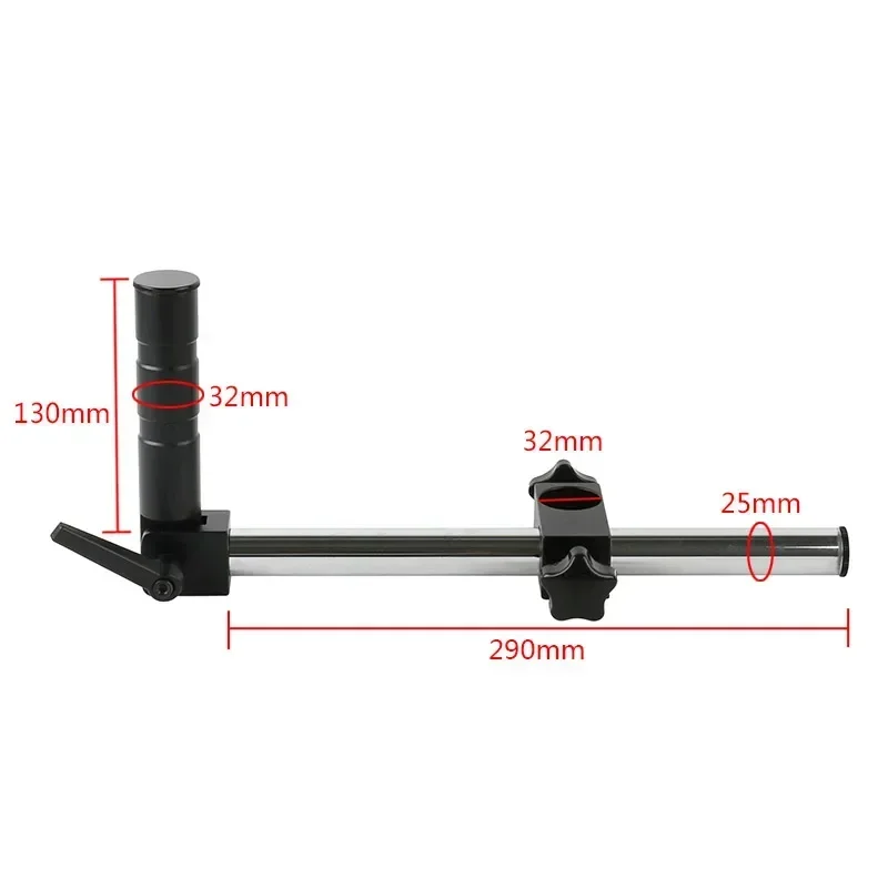 Adjustable Universal Boom Arm 25mm 32mm Diameter Connector For 25mm 32mm Diameter Pillar Stereo Microscope Video Camera Stand