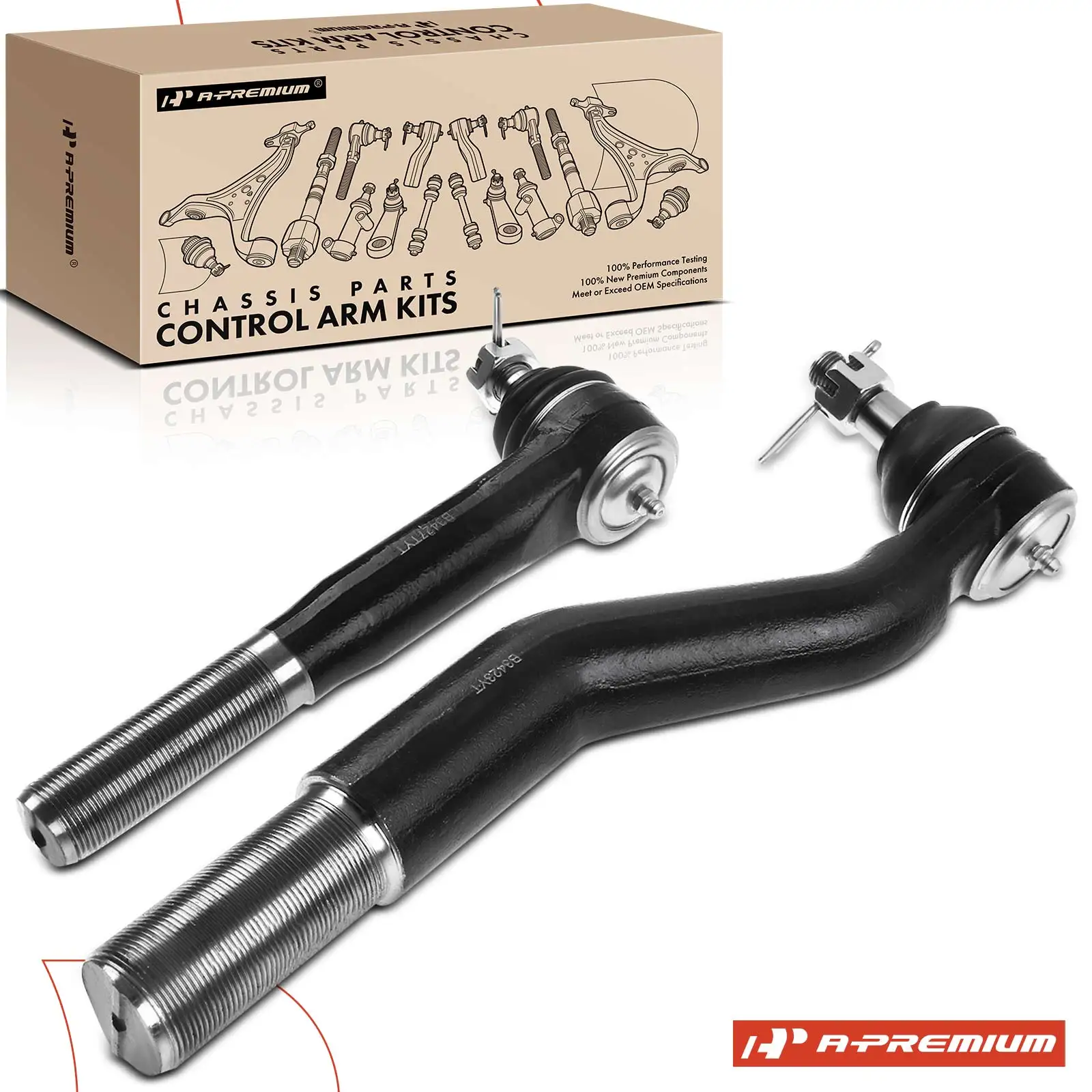 A-Premium 2x Left Outer & Inner Tie Rod End for Ford F-250 Super Duty F-350 Super Duty 99-04 F-450 Super Duty 99-02 Excursion