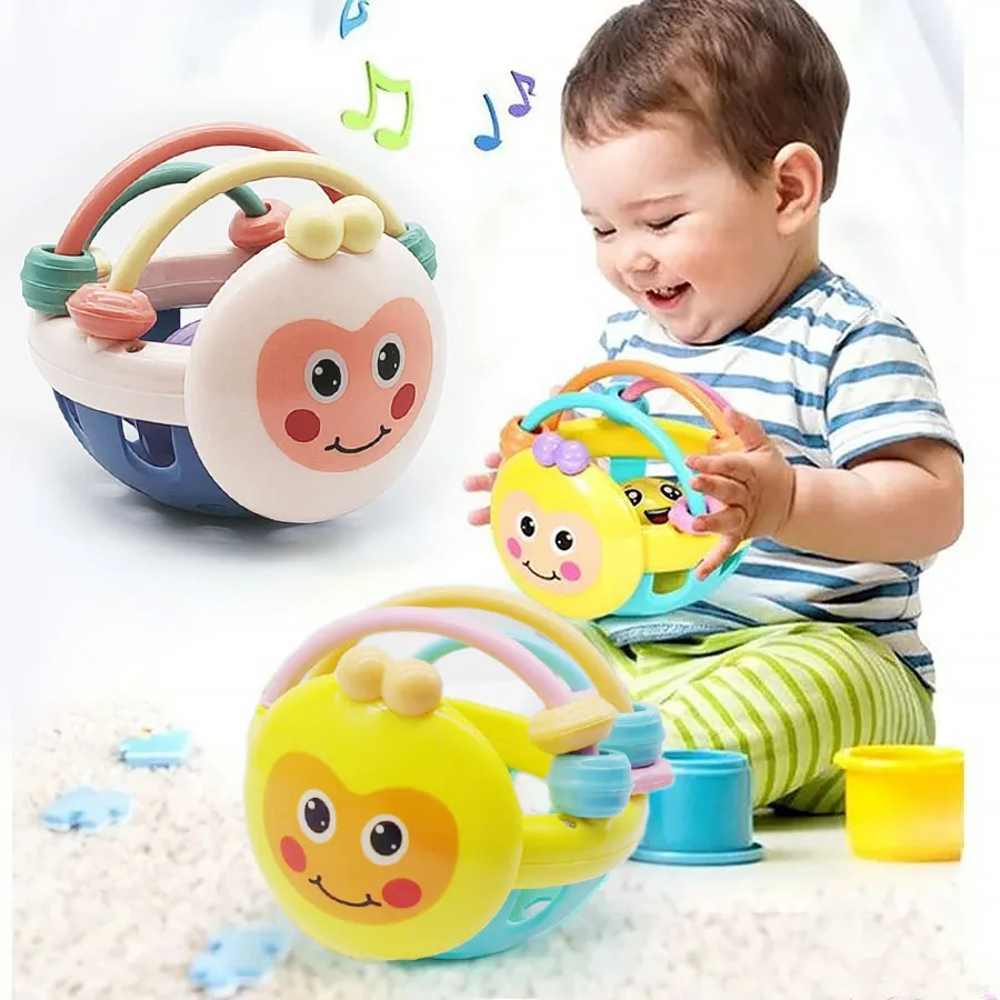 Baby Soft Teething Toys Newborn Early Educational Sensory Teether Rattle Touch Hand Grasping Ball Develop Infant Ball Game Toy