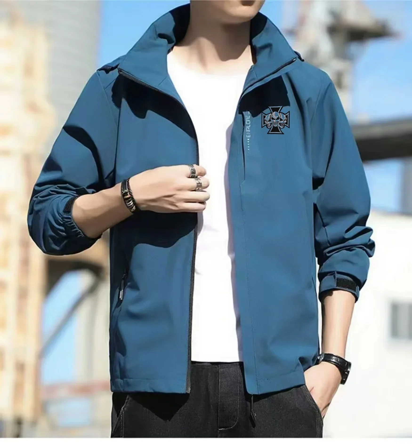 سترة خارجية جديدة ملابس رياضية بطبقة واحدة ملابس رقيقة مقاومة للرياح ومقاومة للماء للرجال والنساء