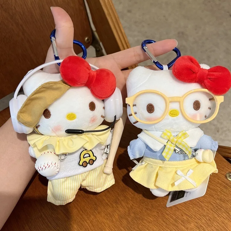 

HelloKitty плюшевый брелок супер милый молочно-желтый бейсболист котенок котенок DIY декоративная сумка кулон аксессуары подарок для девочки