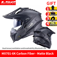 LS2 MX701 ECE DOT Certification Off-road Motorcycle Helmet 6K Carbon Fiber Motocross Helmet EXPLORER Capacete Casco Moto Casque