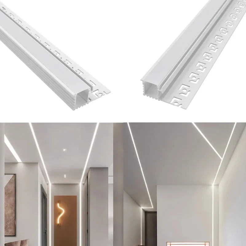 Drywall Aluminum Profiles Recessed Trimless Installation For Ceiling Gypsum Plaster Led Aluminum Channel