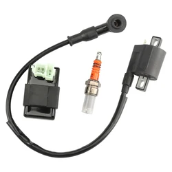 6 Pin AC CDI Box + Ignition Coil + Spark Plug For 50cc 70cc 110cc 125cc 150cc 200cc 250cc ATV Scooter Quad Dirt Bike Motocross