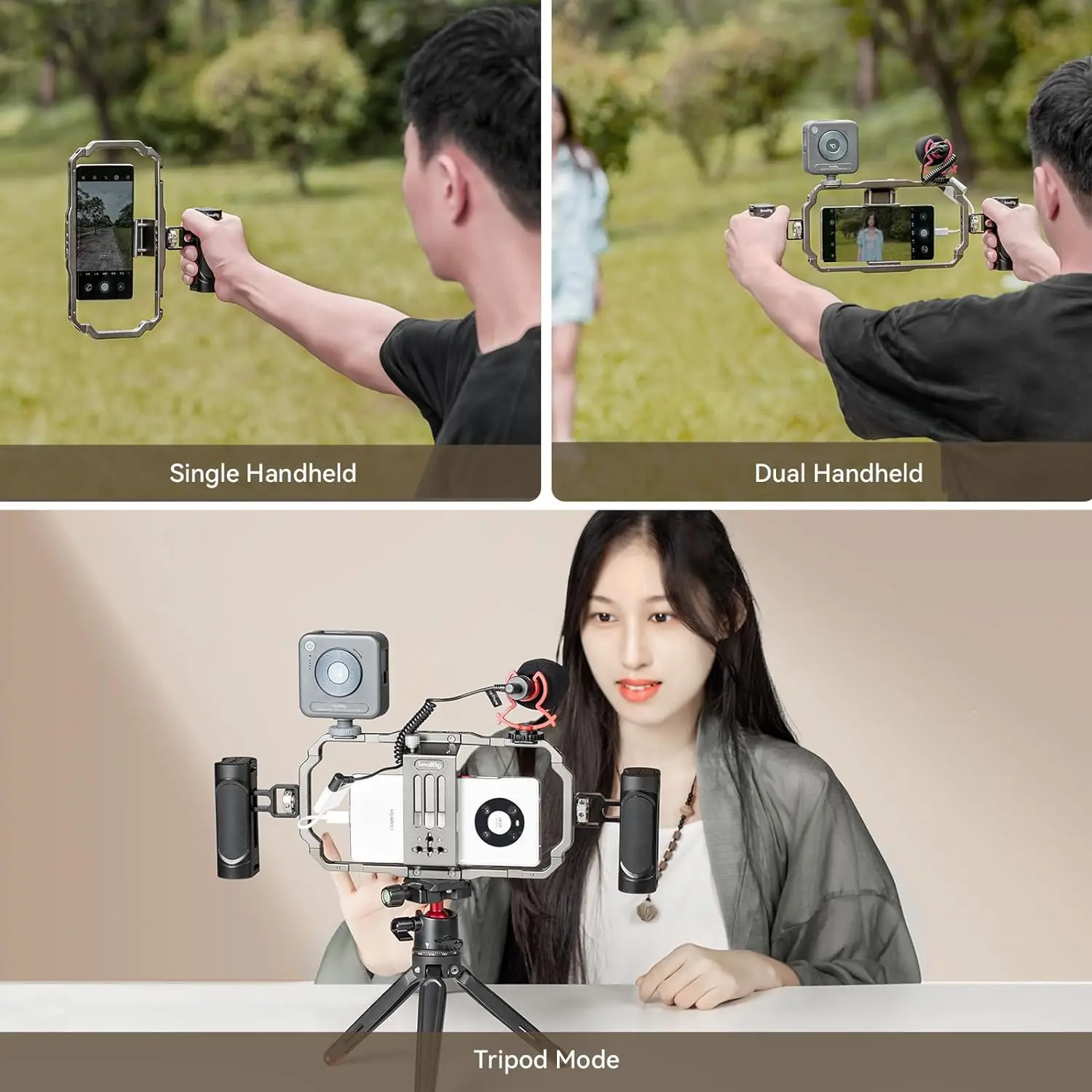 مجموعة أدوات فيديو الهاتف العالمية SmallRig للهواتف الذكية iPhone وكاميرات تسجيل الفيديو والبث المباشر - 3384B