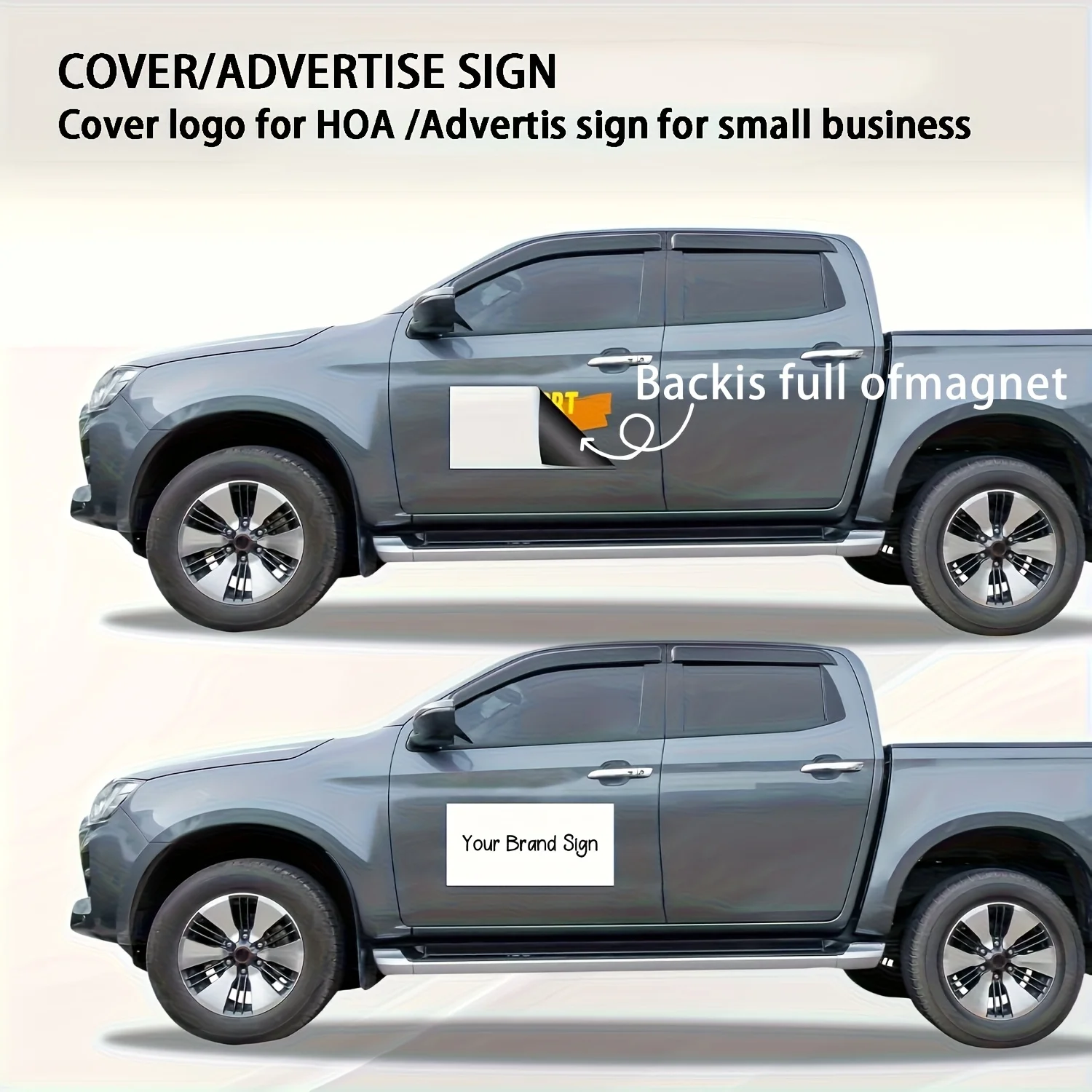 1pcs Custom Magnetic Car Decal, Ideal for Corporate Branding and Vehicle Advertising; Suitable for Metal Surfaces, Car Doors,