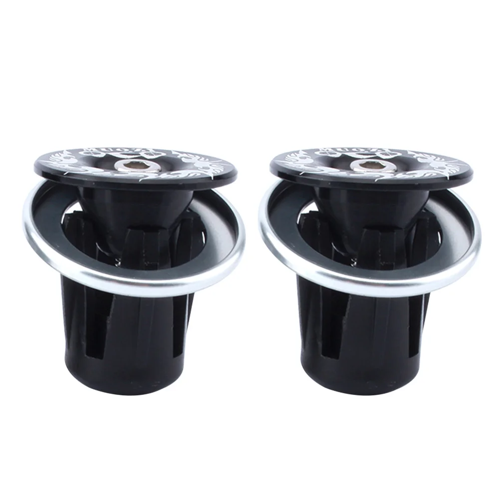 

Pair Bike Handlebar End Caps Aluminum Alloy Lightweight Wear-Resistant Bar Ends Protective Plugs for Mountain Road Fixed Gear