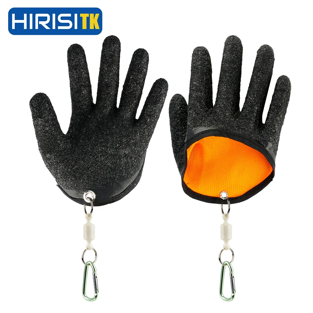 HirisiTK Fishing Catching Gloves Magnet Release Anti-slip Protect Hand From Puncture Scrapes Waterproof Fishing Accessories