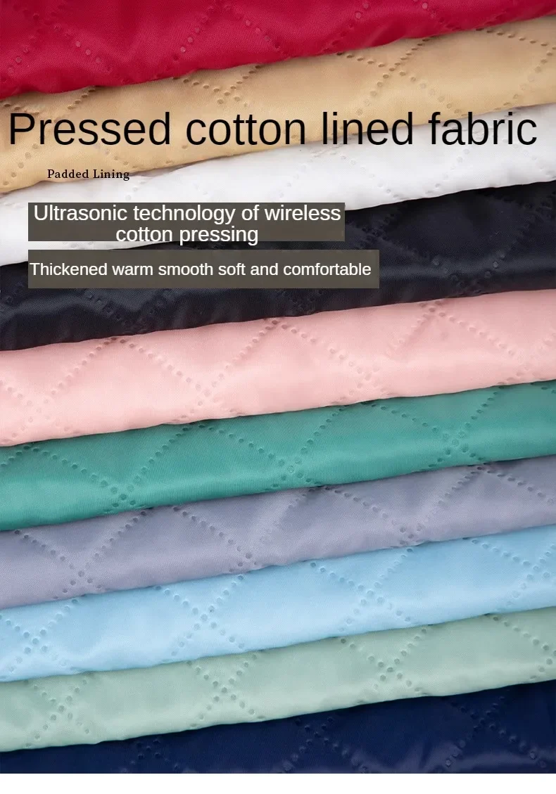 Compressed Cotton Lining Fabric Soft Plaid By The Meter for Pants Coat Jacket Liner DIY Sewing Thickend Cloth Winter White Black