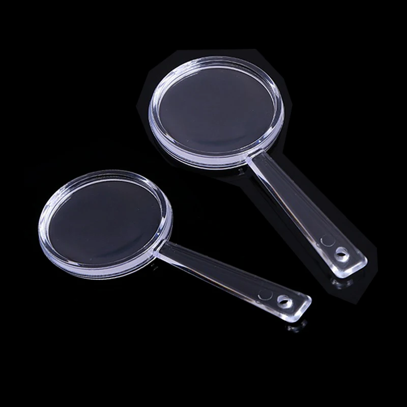 6/12PCS Handheld Transparent Magnifier 9cm Size Plastic Optics Learning Assistant Kits Party Game Props School Rewards Gifts ZYF