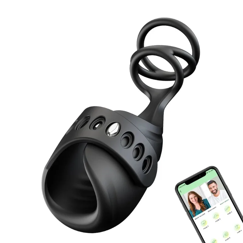 جديد مدرب القضيب هزاز خاتم الديك ألعاب مثيرة للرجال APP التحكم عن بعد ذكر الاستمناء حشفة تحفيز تدليك القضيب