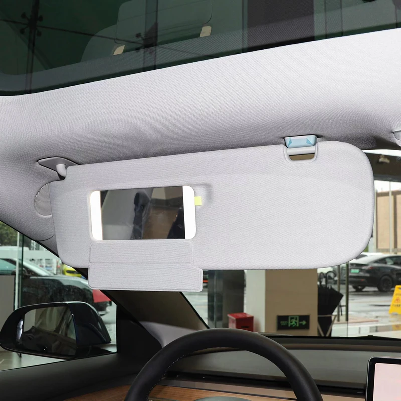 Original Front Glass Sun Visor For Tesla Model 3 Model Y Interior Vanity Mirror Sun Visor Assembly Original