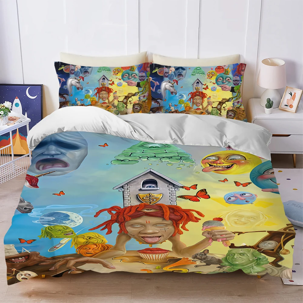 

T-Trippie Rapper R-Redd Duvet Cover Set Soft Wash Bed 3 Piece Summer Comfortable Student Dormitory Home Baby Bedding Best seller