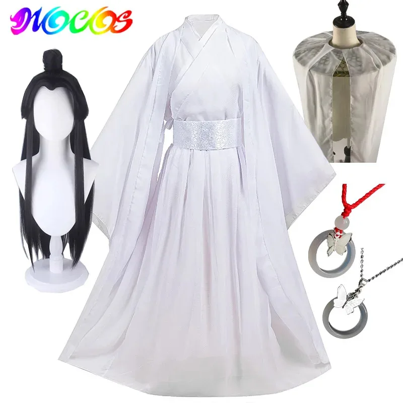 

DIOCOS Tian Guan Ci Fu Cosplay Xie Lian Cosplay Costume Xielian Wigs Hat Necklace