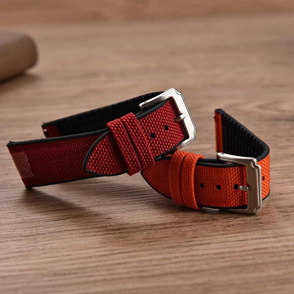 New Design Sailcloth Rubber St - đánh giá và giá Canvas Strap Watch