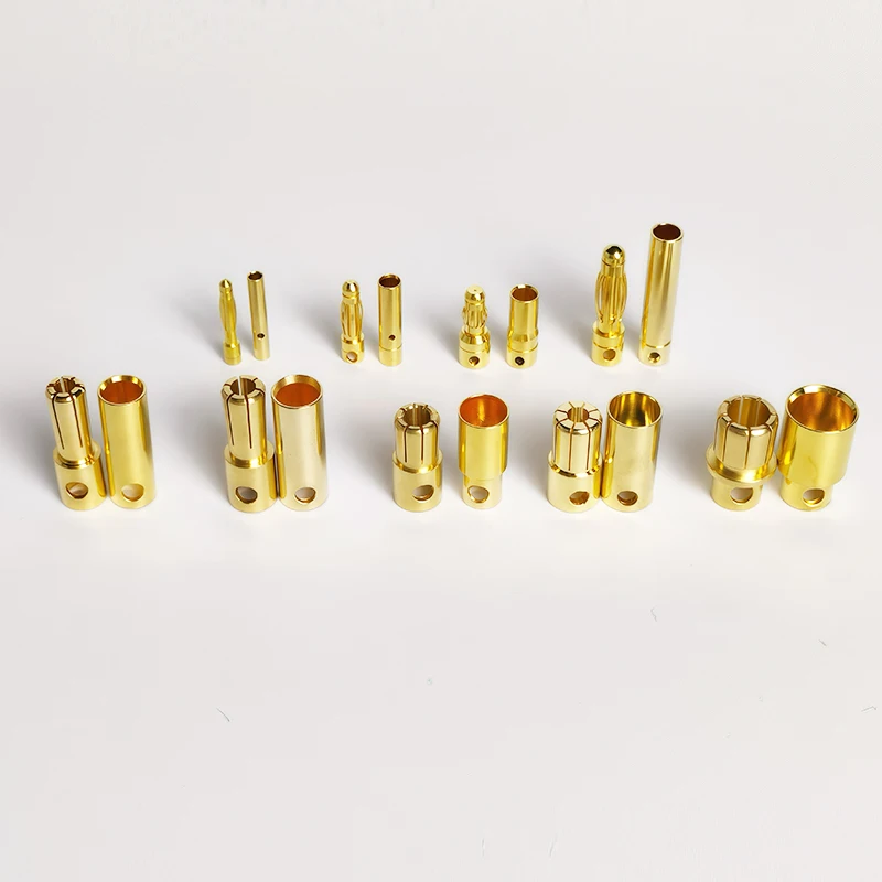 20 Pares De Conectores Tipo Bala/banana 4.0 Mm Chapados En Oro | Adaptadores Macho-hembra Para Motores RC, Baterías Lipo Y ESC | Ideales Para Coches, Aviones Y Barcos RC