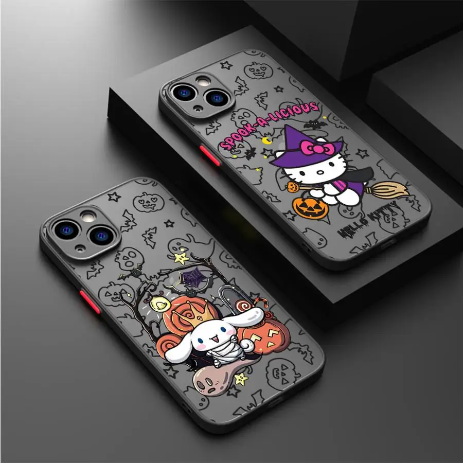 Halloween Cute Sanrio Phone Case for Apple iPhone 15 Pro Max 13 14 Plus 12 11 Pro 8 7 plus XS MAX Matte