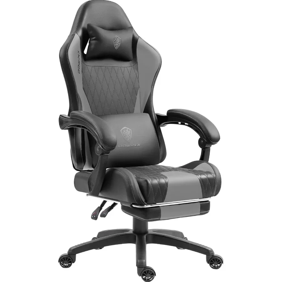 Gaming Chair with Massage Lumbar Support and Footrest Gaming Chairs for Adults Ergonomic Computer Chair High Back with Pocket S