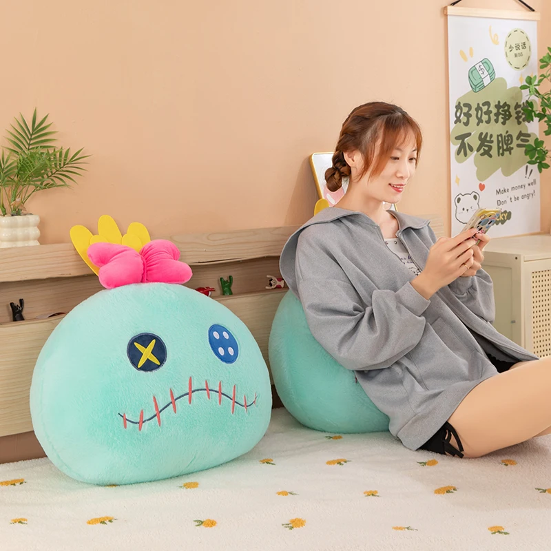 New Genuine Disney Lilo & Stitch Scrump Cute Plush Toy Small Gold Plush Doll Pillow Stuffed Toy Seat Cushion Christmas Gift