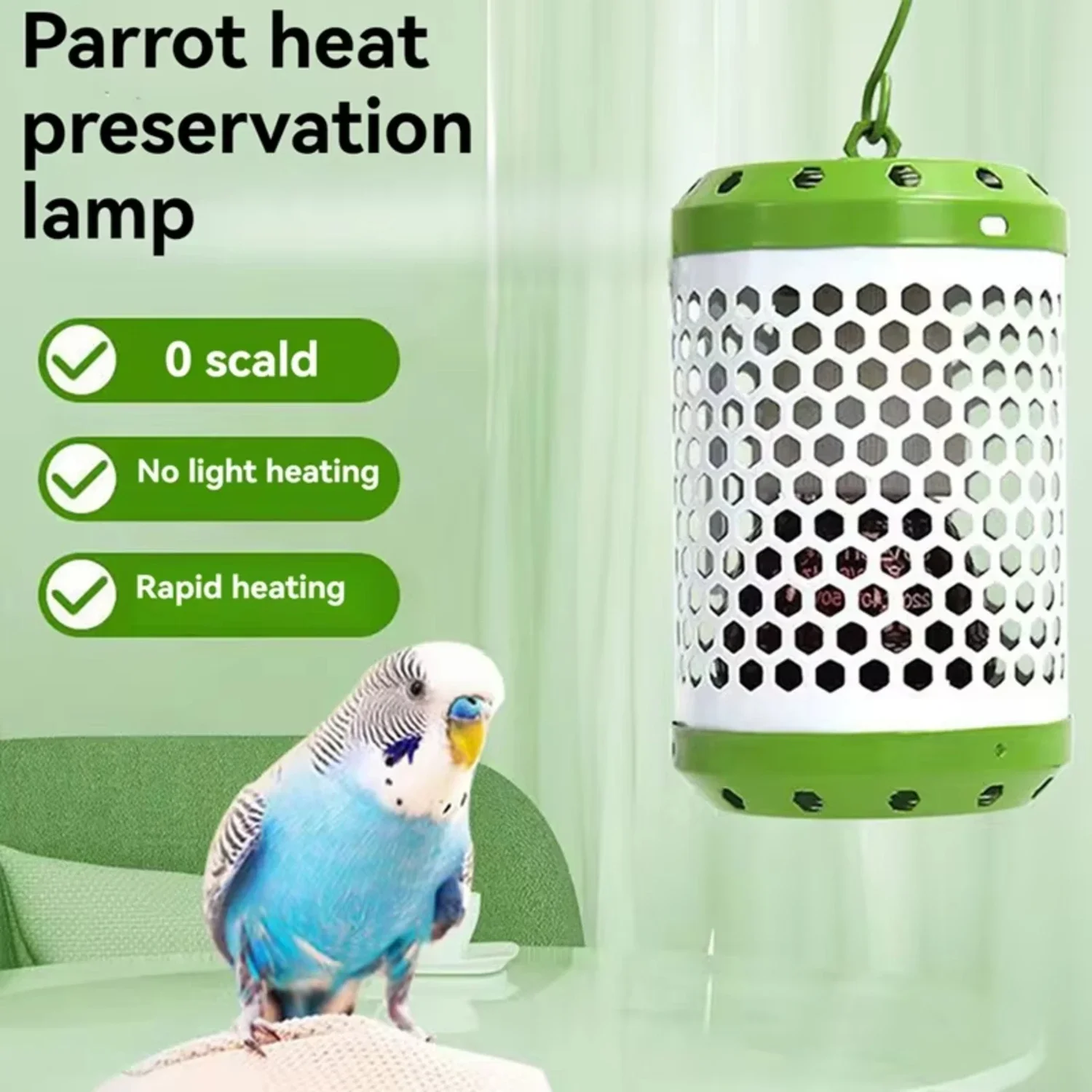 

Reptile Heat Lamp Ceramic Heater Non-Luminous Bulb for Bird and Amphibian Pet Brooder Cage Incubation With Protective Case