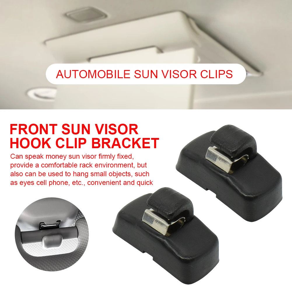 2PCS Car Sun Visor Clip Holder Hook Bracket For VW Golf Bora SKODA Sharan Touran Syncro Interior Sun Visor Holder Hanger Buckle