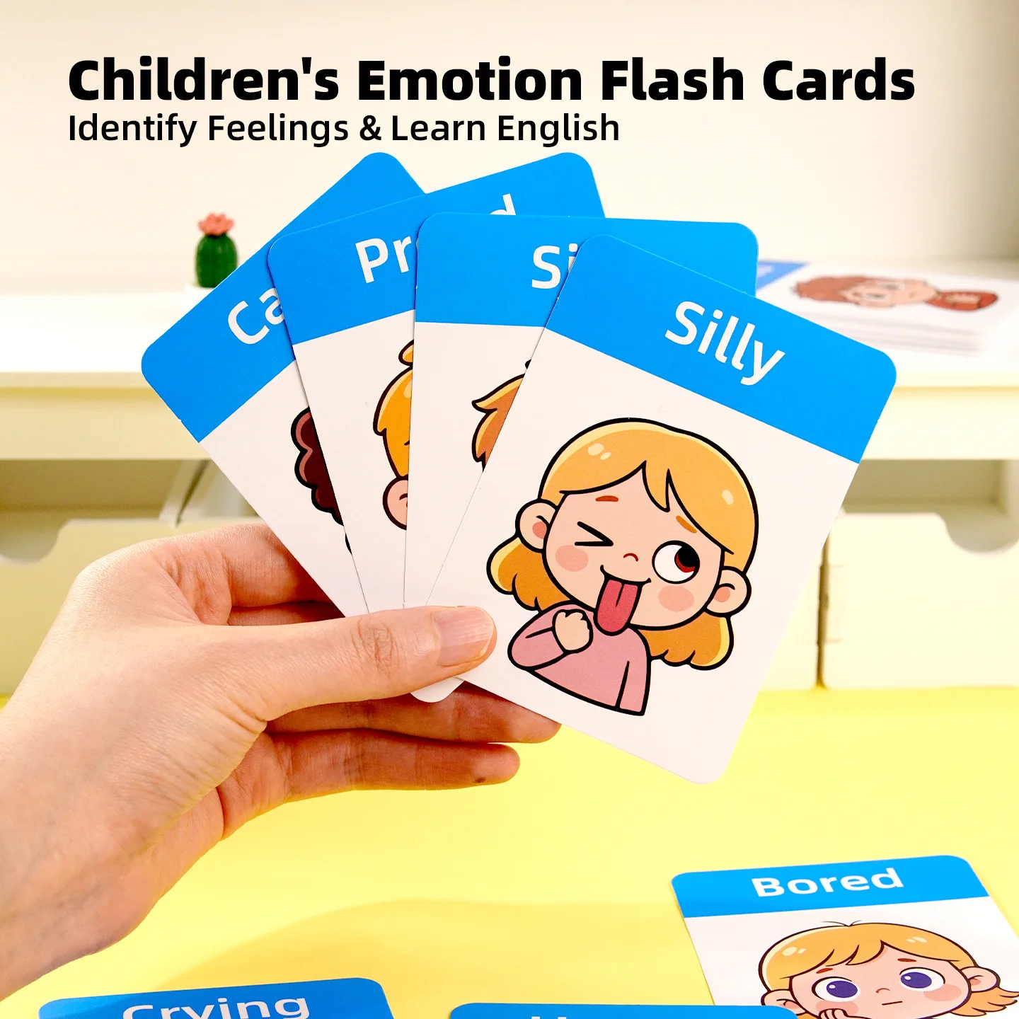 Children's Emotion Flash Cards: Learn Feelings & Expressions – English Early Education for Kids