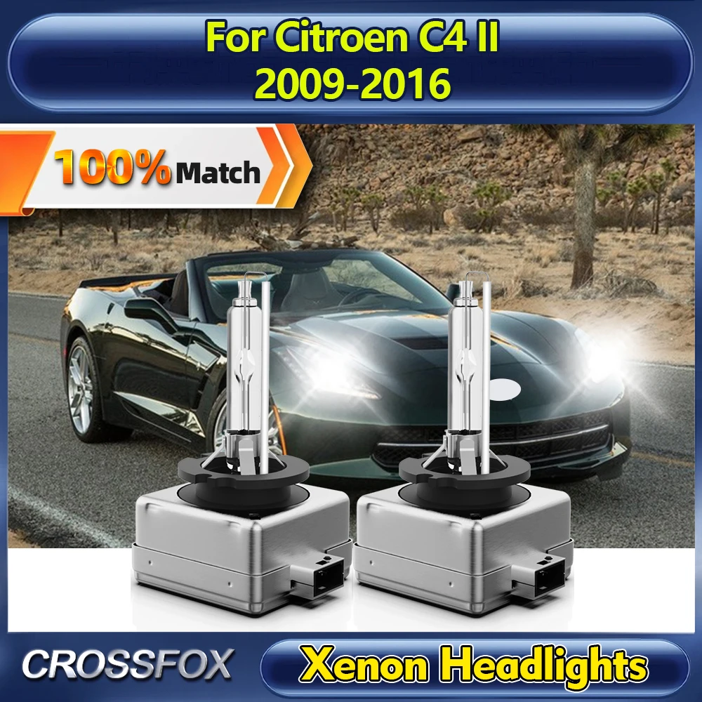 

35W Xenon HID Headlight Bulbs 6000K Car Headlamps 12V Plug And Play For Citroen C4 II 2009 2010 2011 2012 2013 2014 2015 2016