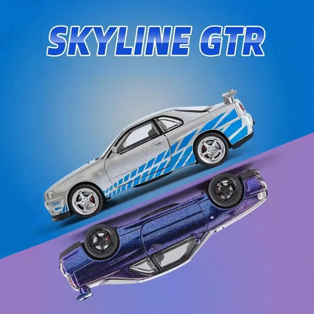 

1:32 Nissan Skyline GTR-R34 Alloy Metal Diecast Sport Racing Car Hobbies Toy Collection Model Fashion Ornament Collection Gift