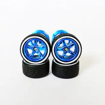 10組11.2毫米1/64比例模型車輪或可拆式橡膠輪胎,適用於風火輪/火柴盒/圓頂1:64合金車模 10 最佳銷售 橡膠輪 - №1