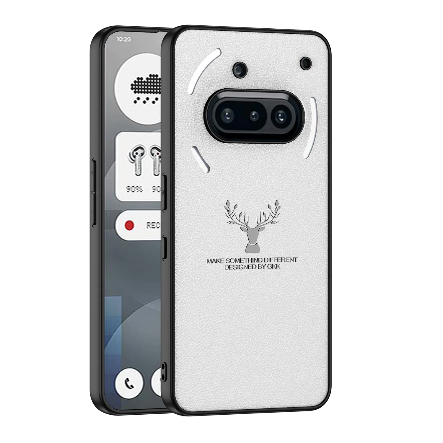 

Luxury Leather Tpu Bezel Elk Pattern Luxury Simple Business Shockproof Case For Nothing Phone 3a Pro/3a Phone Cover