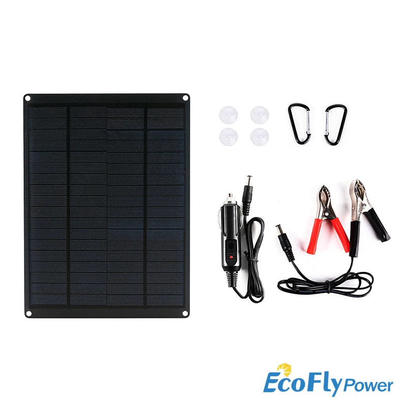 

6W 18V Solar Panel USB Output Car Charging Line Outdoor Camping Solar Car and Ship Solar Charging Panel