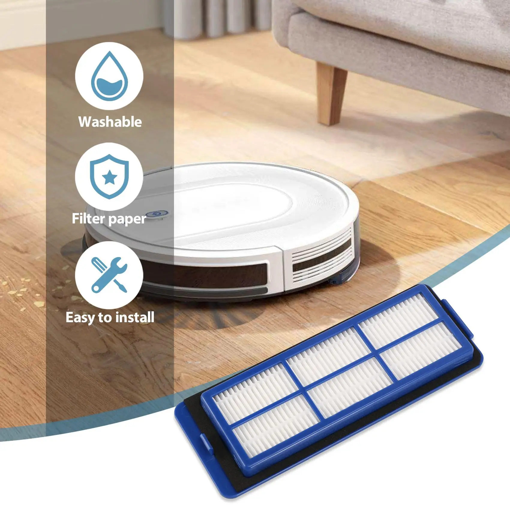 Juego para Eufy RoboVac 11S MAX,RoboVac 30C MAX, RoboVac G10, RoboVac G30, Edge- 13 piezas de repuesto filtro de cepillo