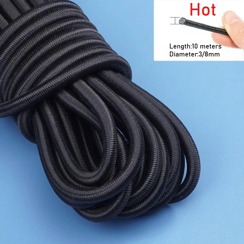 

"Эластичная веревка премиум-класса длиной 10 м — прочные резинки 3-8 мм для самостоятельного изготовления, амортизация, аксессуары для дома и одежды (многоверсальное использование)"