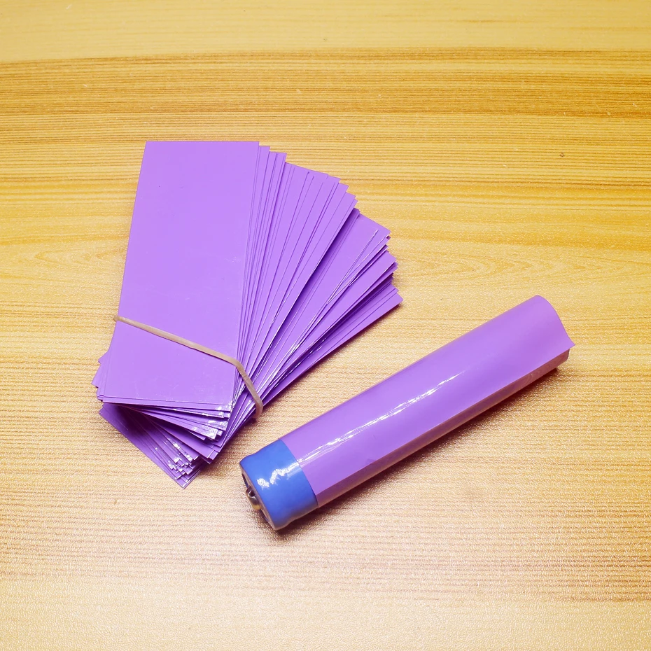 100pcs/lot Lithium battery cover 14500 18650 21700 32650 Battery PVC packaging film Heat shrinkable sleeve protective film