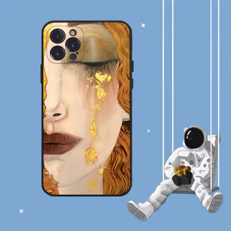 Kiss by Gustav Klimt  Phone Case For iPhone 13 Pro MAX 14 11 12 Mini X XS XR 6 7 8 Plus SE 2020 Soft TPU Cover