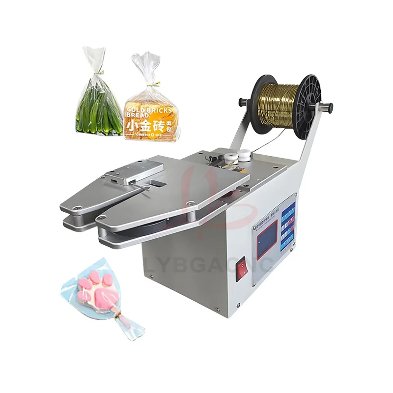 Bread Bag Ting Machine Candy Gold Wire Sealing Closing Machine Pocket Food Bag Gift Packaging Equipment 1-15MM Tie Wire Diameter
