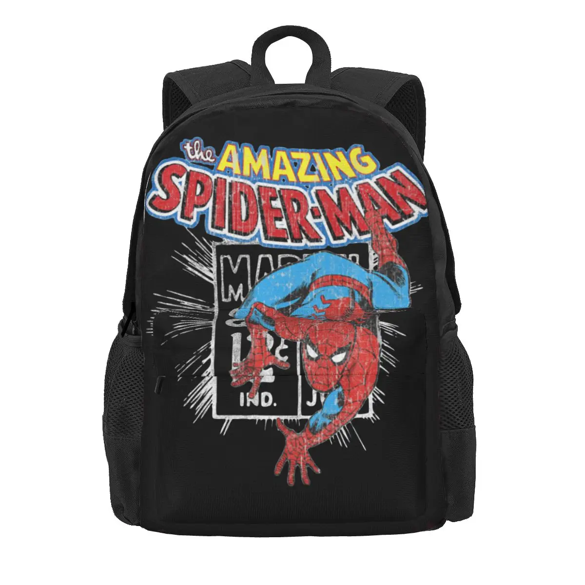 Spider Dudes Vintage Women Backpack Mochila Trend Student School Bag Spiderman Laptop Backpack Boys Girls Large Polyester